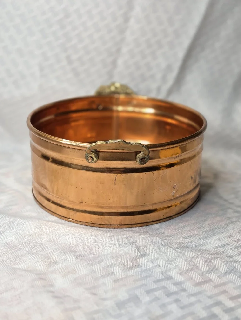 Vintage J.I. Design Inc. Copper & Brass Planter Bowl / Ice Bucket 7